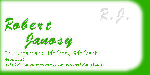 robert janosy business card